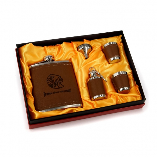 Фляга для спиртного 2 шт воронка 2 металевих склянки T007 Hip Flask - фото 1 Darunok.ua Фляга для спиртного 2 шт воронка 2 металевих склянки T007 Hip Flask