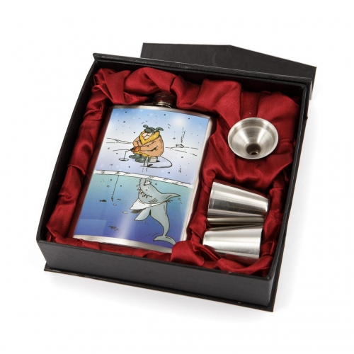 Набор фляга из нержавеющей стали Рыбак T021 Hip Flask - фото 1 Darunok.ua Набор фляга из нержавеющей стали Рыбак T021 Hip Flask