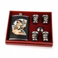 Набір фляга і чарки 4 шт воронка T026 Hip Flask