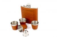 Велика фляга з чарками 10 алкогольних заповідей A101 Hip Flask