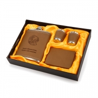 Фляга для спиртного ручка чарки 2 шт портсигар A107 Hip Flask