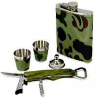Подарочный набор с флягой для алкоголя Камуфляж A132 Hip Flask Подарочный набор с флягой для алкоголя Камуфляж A132 Hip Flask