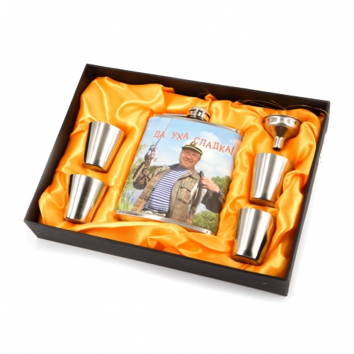 Фляга и рюмки 4 шт воронка A134-3 Hip Flask - фото 1 Darunok.ua Фляга и рюмки 4 шт воронка A134-3 Hip Flask