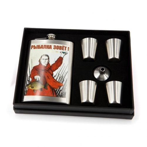 Фляга и стопки 4 шт воронка A138 Hip Flask - фото 1 Darunok.ua Фляга и стопки 4 шт воронка A138 Hip Flask