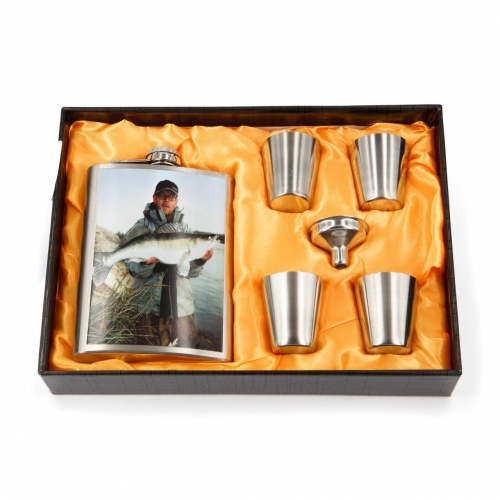Фляга с рюмками 4 шт воронка A141 Hip Flask - фото 1 Darunok.ua Фляга с рюмками 4 шт воронка A141 Hip Flask