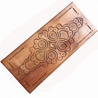 Нарди різьблені з світлого дерева 