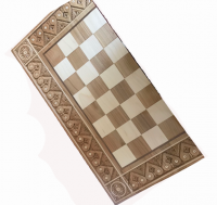 Шахи і нарди з дерева з орнаментом 