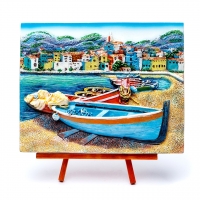 Картина об'ємна морський пейзаж Човен КОП-3-01 Two Captains