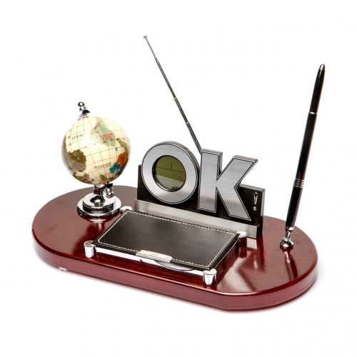 Подарочный канцелярский набор с глобусом и радио О кей 6094 Albero Ode
