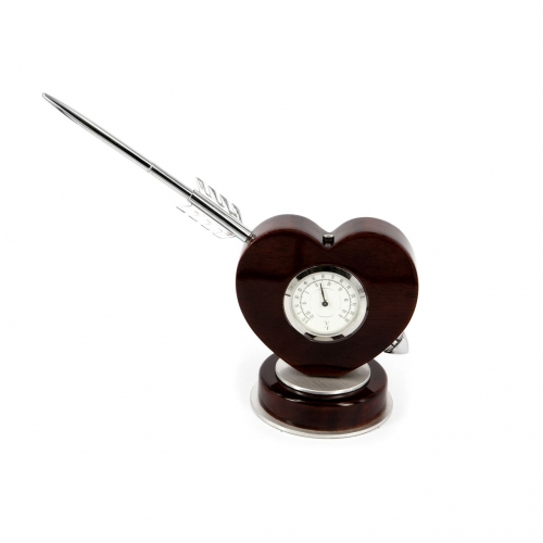 Стильні настільний годинник з ручкою Серце PW8045 Albero Ode