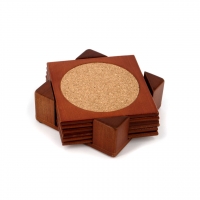 Пробковые подставки под чашки набор 5 шт арт. 222 
