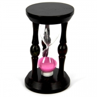 Пісочний годинник на 1,5 хвилини рожевий пісок 426-2 