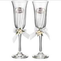 Бокалы для шампанского на 25 лет свадьбы 2 шт 16507 Valenti