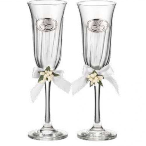 Келихи для шампанського на 25 весільний ювілей 2 шт16507 Valenti
