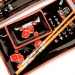 Подарунковий набір для суші Квітуча сакура чорний B150-2 Darunok