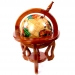Глобус сувенир подарочный 220 мм из дерева CB0014 