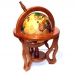 Глобус сувенир подарочный 220 мм из дерева CB0014 