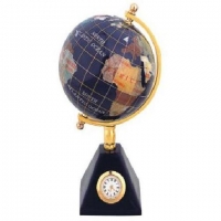Глобус 80 мм на ножке с часами CA010  Глобус 80 мм на ножке с часами CA010