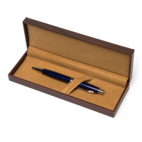 Подарочная ручка шариковая в футляре под дерево синяя В-013B  Подарочная ручка шариковая в футляре под дерево синяя В-013B