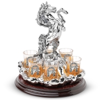 Набор для водки с рюмками на 6 шт Лошадь Chinelli 2103000