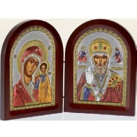 Икона складень Казанская Богородица и Святой Николай MA/E1355-30XC Prince Silvero Икона складень Казанская Богородица и Святой Николай MA/E1355-30XC Prince Silvero