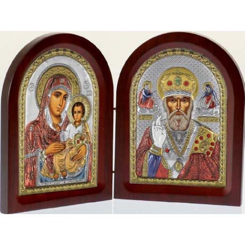 Ікона складень Єрусалимська Богоматір і Микола Чудотворець MA/E1356-29XС Prince Silvero