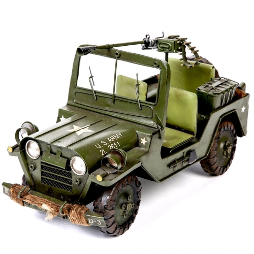 Модель ретро автомобиля военный Jeep CJ110467 Decos