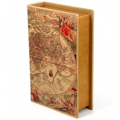 Шкатулка книга велика Антична карта C-1003B Decos