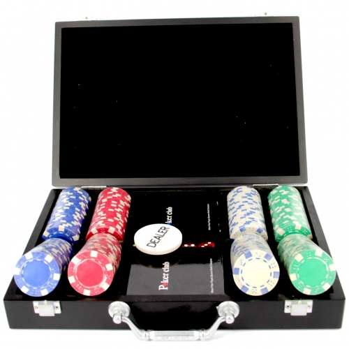Покерний набір на 200 фішок і пластикові кари Pocker Club Lucky Gamer