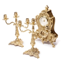Каминные часы и 2 канделябра на 3 свечи 02-80.327 Alberti Livio