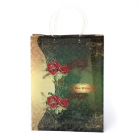 Пакет подарочный пластик  А300 (зелёный) 