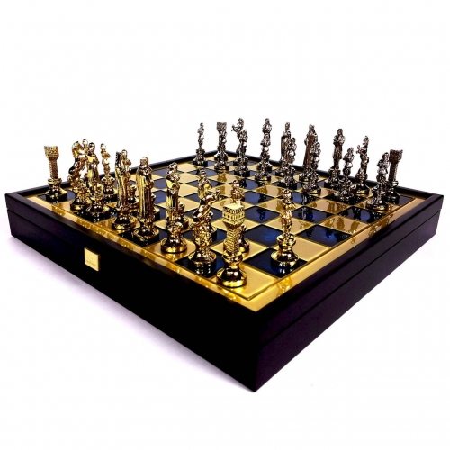 Шахи "Ренесанс" в дерев'яній коробці SK9BLU Manopoulos