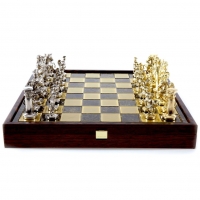 Шахи Греко Римський період в дерев'яному кейсі SK11BRO Manopoulos