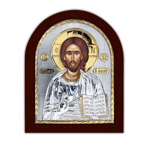 Икона Иисуса Христа EP2-001XAG/P Silver Axion
