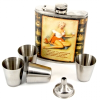 Фляга для алкоголю Блондинка T027-1 