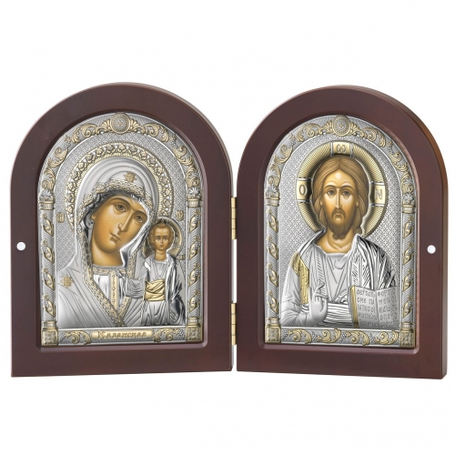 Икона Диптих Казанская Богоматерь и Иисус Христос 85202 4LORO Valenti