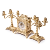 Камінні годинники і 2 канделябра на 5 свічок 82.108-80.411 Alberti Livio