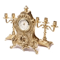 Каминные часы и 2 канделябра на 3 свечи 02-80.410 Alberti Livio