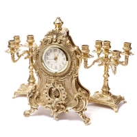 Каминные часы и 2 канделябра на 5 свечей 02-80.411 Alberti Livio