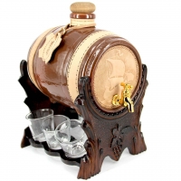 Бочка мини-бар со стопками Корабль 103-VAB Artistica Artigiana