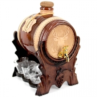 Мини бар-бочка элитный с рюмками Олень 103-VAD Artistica Artigiana