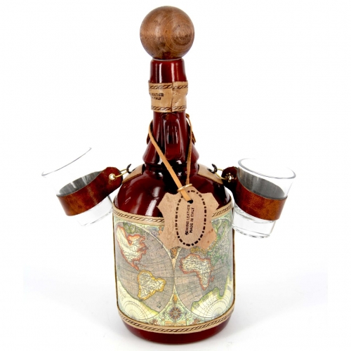 Мини бар бутылка со стопками Старинная карта 659-MO Artistica Artigiana