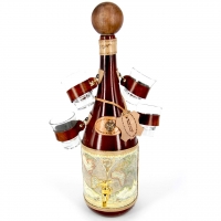 Бутылка штоф с рюмками для алкоголя мини-бар Старая карта 661-MO Artistica Artigiana