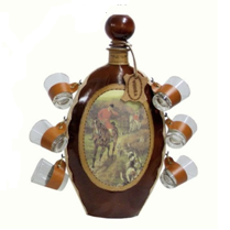 Бутылка штоф с рюмками мини-бар Охота 674-VA Artistica Artigiana