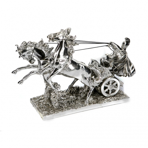Статуетка колісниця з кіньми і воїном PL0134Y-13 Argenti Classic