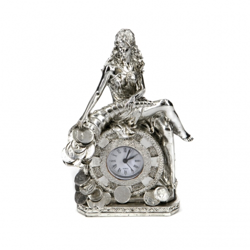 Стильні настільний годинник статуетка Фортуна богиня удачі PL0207G-7.5 Argenti Classic