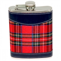 Фляга для віскі і бурбона Червона клітка 8 унцій A144-8B Hip Flask