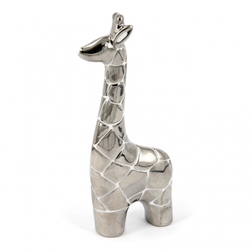 Статуэтка жираф серебристый 18 см HY9352-3 жираф Claude Brize