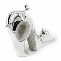 Статуетка кішка срібляста HY10P3016S Claude Brize