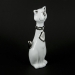 Статуетка кіт сидить білий HY21095-2 Claude Brize